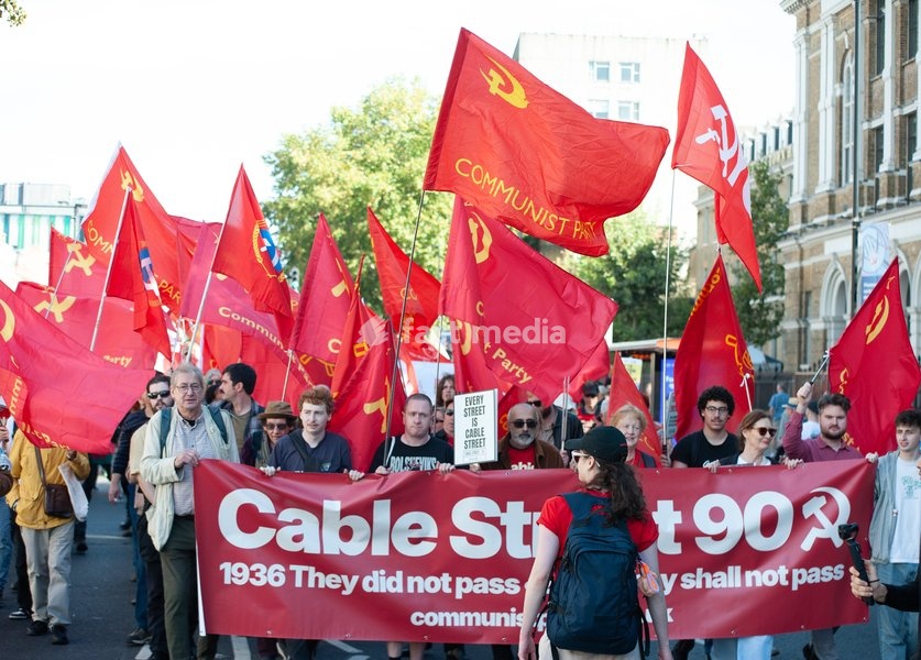 Anniversary and March of the Battle of Cable Street Whitechapel London UK