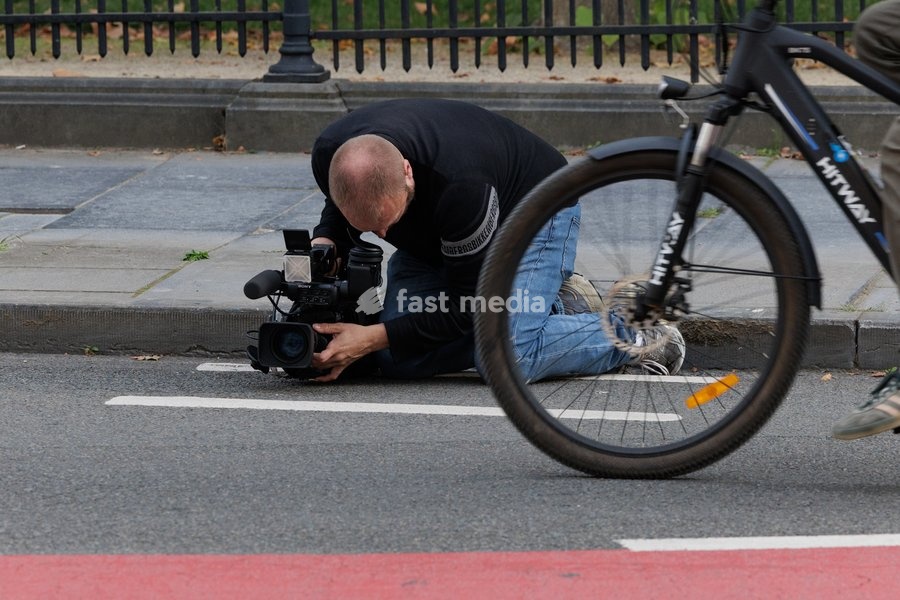 Journalist at work at the prime minister office to illustrate the press at work in Belgium, Saturday 3 October 2026