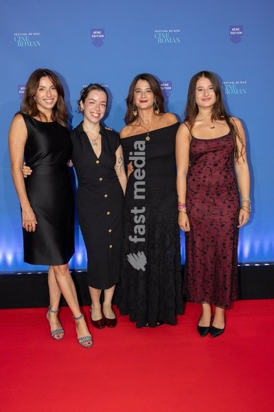Journalist and author Vanessa Schneider and her daughter, Aure Atika and her daughter Angelica Zdar at the closing night of the Cineroman Festival in Nice, Pathé Gare du Sud, September 3, 2026, Nice, France