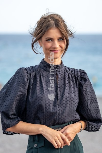 Actress Alice Dufour on the photocall during the 8th edition of the Cineroman Festival at the Negresco Beach in Nice, October 3, 2026