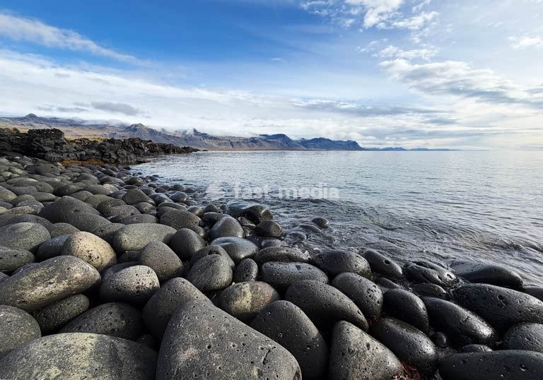 Die Bucht Frambúdir am Budavik, Snaefellsnes, Island, Skandinavien, Nordeuropa
