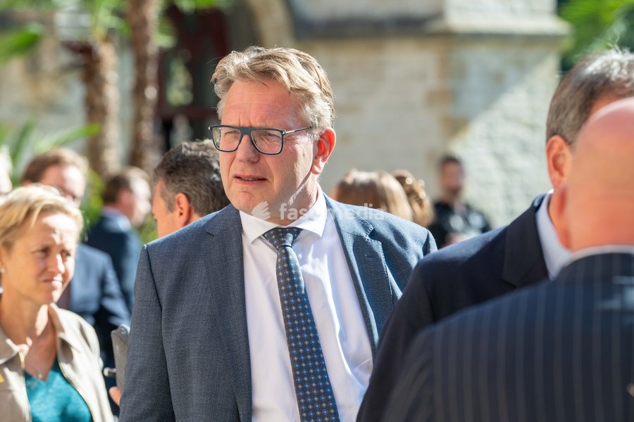 North Sea Port CEO Cas Koning is pictured at the High Level Haventop (Harbor Summit) on the future of European ports and industry, organized by Flanders, the Netherlands and North Rhine-Westphalia, Monday 5 October 2026, at the Botanic garden in Meise