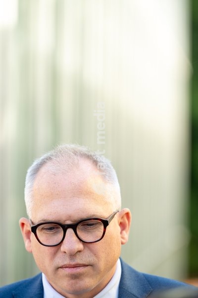 Flemish Minister-President Matthias Diependaele is pictured at the High Level Haventop (Harbor Summit) on the future of European ports and industry, organized by Flanders, the Netherlands and North Rhine-Westphalia, Monday 5 October 2026, at the Botanic garden in Meise