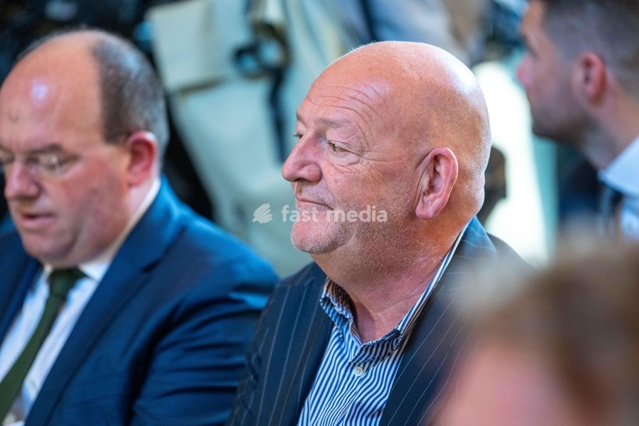 Port Oostende CEO Eric Noterman is pictured at the High Level Haventop (Harbor Summit) on the future of European ports and industry, organized by Flanders, the Netherlands and North Rhine-Westphalia, Monday 5 October 2026, at the Botanic garden in Meise
