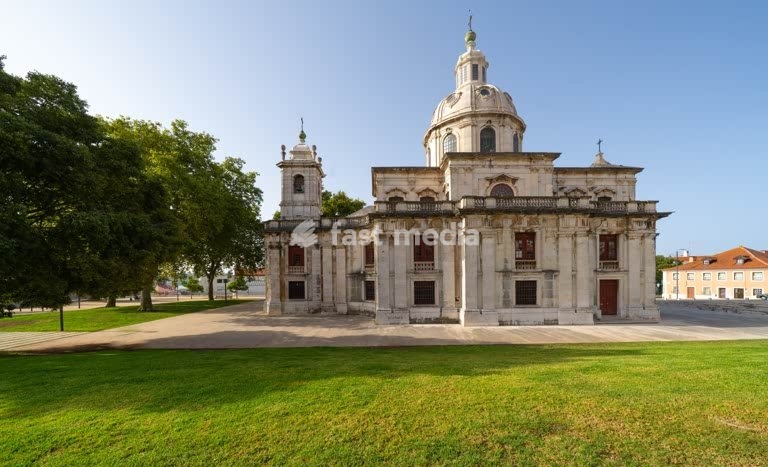 Igreja da Memória (Memory Church), Lisbon. Elegant baroque-neoclassical church with central dome. Last resting place of Marquês Pombal.