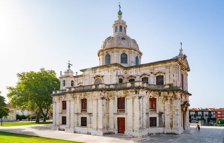 Secret Lisbon: Memory Church, Igreja da Memória, dome-topped baroque-neoclassical landmark. Last resting place of Marquês Pombal