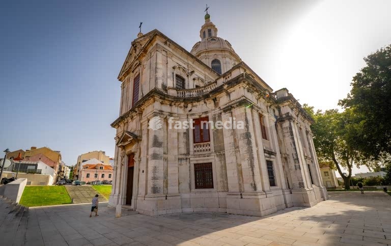 Lisbon, Portugal – Igreja da Memória, baroque-neoclassical church and tomb of Marquês de Pombal
