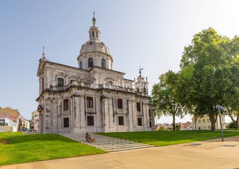 Igreja da Memória, Lisbon. Domed baroque-neoclassical church, tomb of Marquês de Pombal