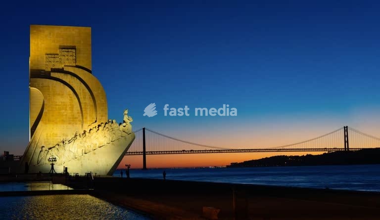 Discovery Monument at dawn, Belém, Lisbon, Portugal