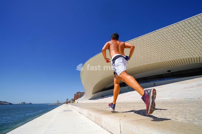 MAAT Museum curved facade, by Tagus River Lisbon Portugal – modern architecture