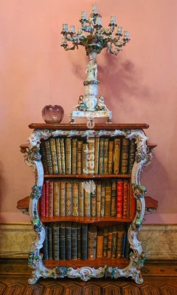 Lisbon. 18th century book shelf in Ajuda Palace