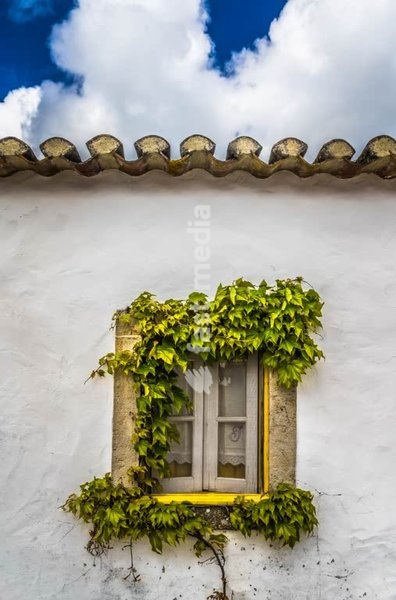 Traditional Portuguese village Aldeia da Mata Pequena with historic rural countryside landscape architecture