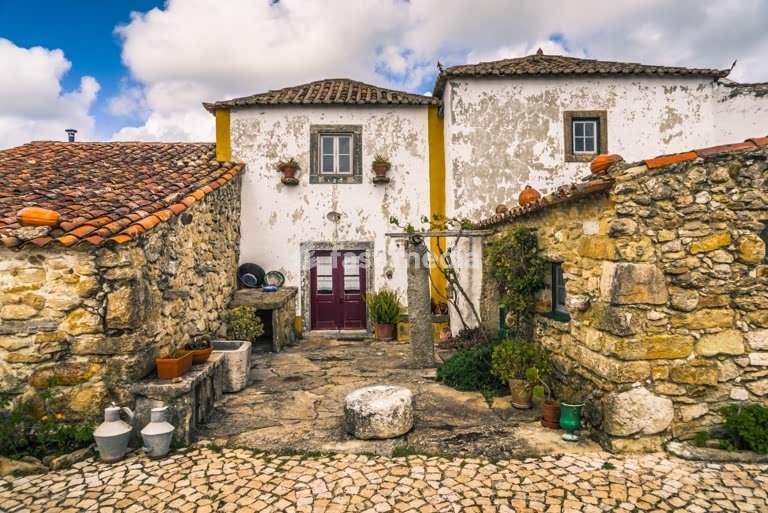 Traditional Portuguese village Aldeia da Mata Pequena with historic rural countryside landscape architecture