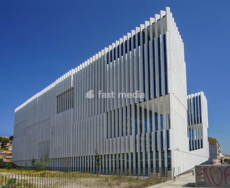 EDP office building Lisbon, Portugal. Striking architecture by Aires Mateus & Associados. Modern architecture