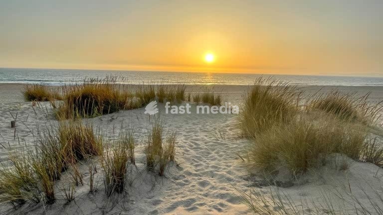 Sunset at the beach in Portugal