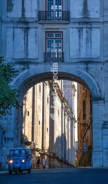 Passage at church Sao Vicente in Alfama district of Lisbon, Portugal