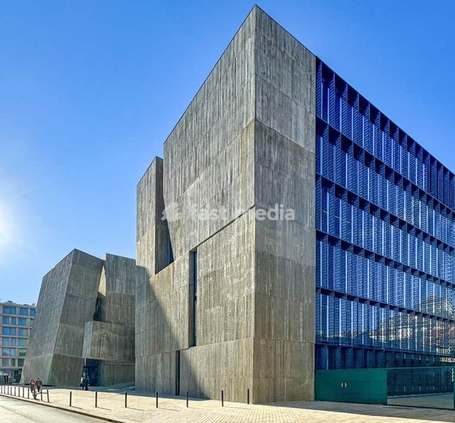 Lisbon, EDP Sede II, modern architecture. The new building of the Portuguese electricity company by Argentine architect Alejandro Aravena