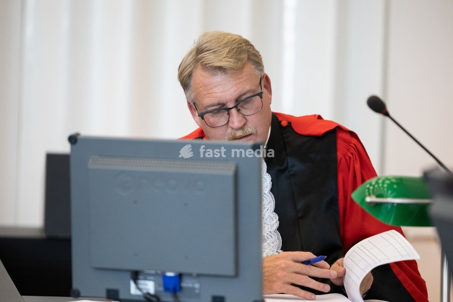 Public Prosecutor Serge Malefason pictured during the composition of the jury in the case of D. De Kock and his ex-girlfriend R. Wuytack regarding the death of Dean Verberckmoes, before the Assizes Court of East-Flanders in Gent, on Monday 5 October 2026. De Kock is accused of manslaughter and the…
