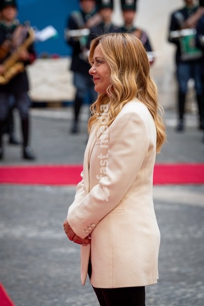 Italian Prime Minister, Giorgia Meloni, receives the Slovenian Prime Minister, Janez Janša, at Palazzo Chigi in Rome, Italy on 05 October 2026