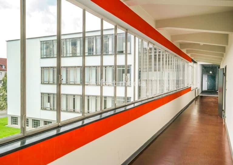 Bauhaus Dessau, main house interiour, iconic modernist architecture by Walter Gropius, Dessau, Saxony-Anhalt, Germany