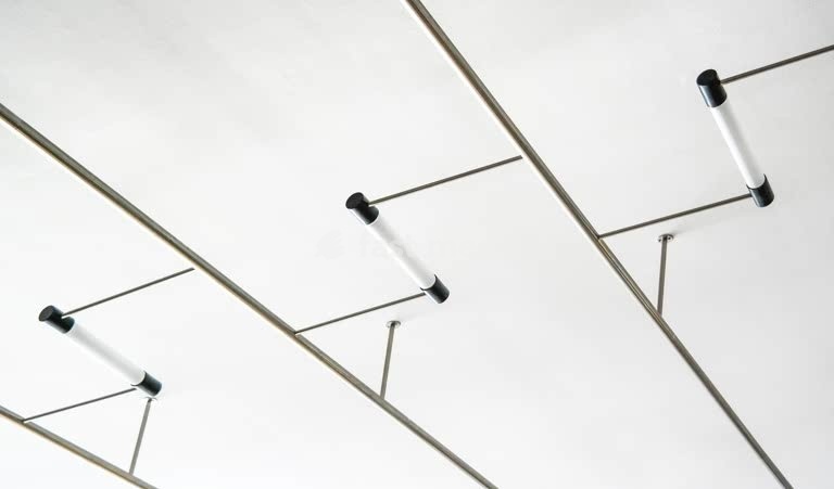 Bauhaus Dessau, interior, lights, iconic modernist architecture by Walter Gropius, Dessau, Saxony-Anhalt, Germany