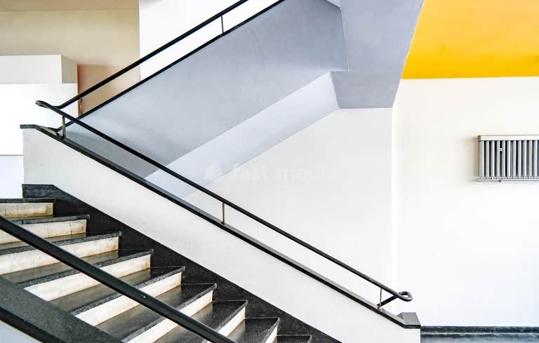 Bauhaus Dessau, main house interiour, iconic modernist architecture by Walter Gropius, Dessau, Saxony-Anhalt, Germany