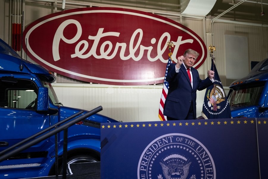 President Donald J. Trump delivers remarks at the Peterbilt Motors Company in Denton, Texas, Thursday, October 1, 2026