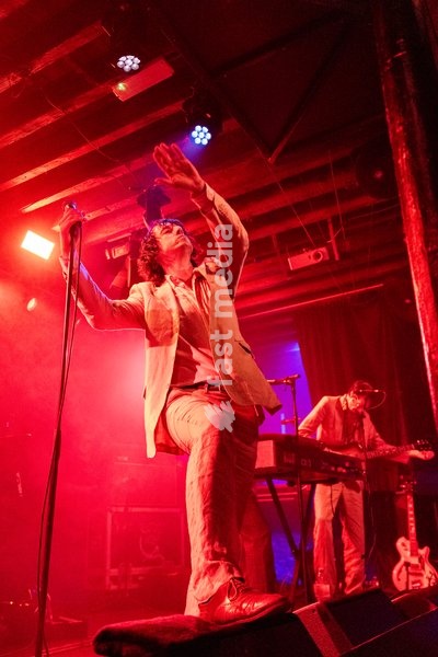 Lias Saoudi of Fat White Family, performs live, at The Fleece, Bristol, UK on 5 October 2026