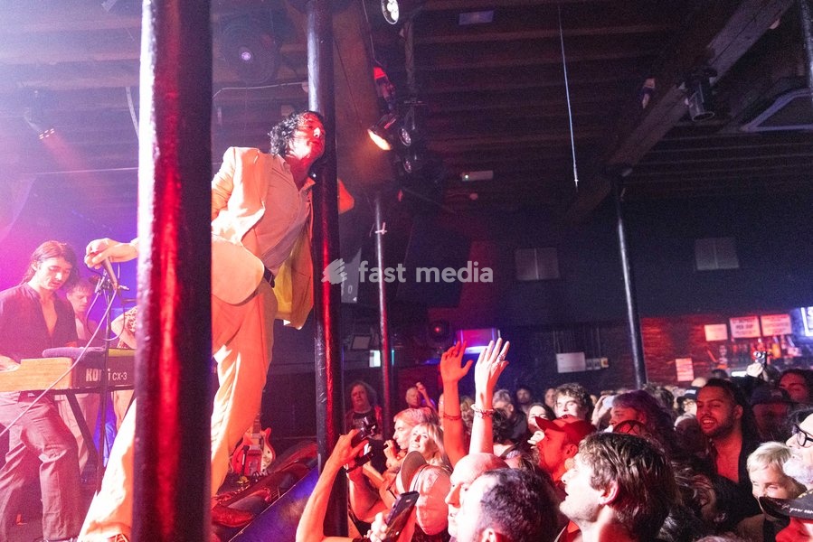 Lias Saoudi of Fat White Family, performs live, at The Fleece, Bristol, UK on 5 October 2026