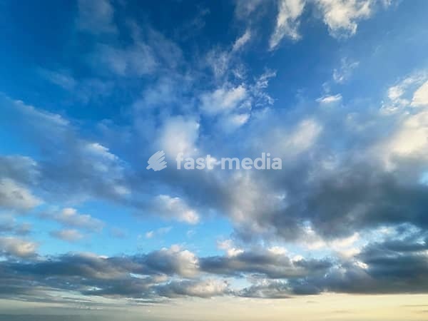 Dramatic blue sky daytime