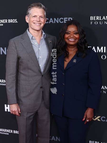 SANTA MONICA, LOS ANGELES, CALIFORNIA, USA - OCTOBER 03: Brunson Green and Octavia Spencer arrive at The Barbara Berlanti 'Heroes Gala' Benefitting F Cancer held at The Barker Hangar on October 3, 2026 in Santa Monica, Los Angeles, California, United States