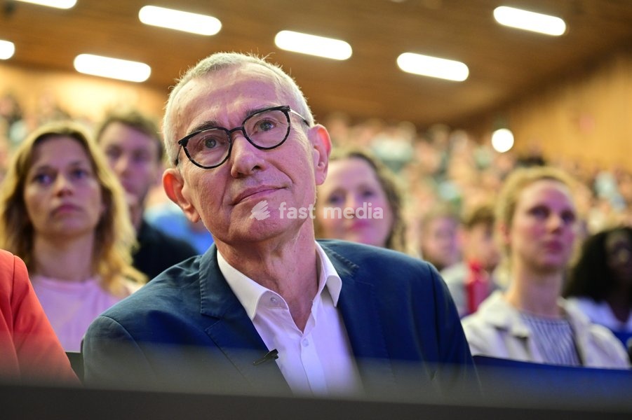 minister and minister of Public Health and Social Affairs Frank Vandenbroucke pictured during the Introductory lecture for the Political Science Course by Professors Devos and Bouteca, Tuesday 6 October 2026, in UGent