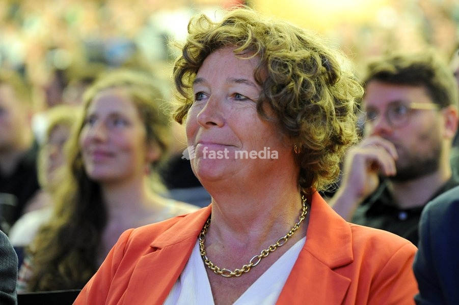 UGent Rector Petra De Sutter pictured during the Introductory lecture for the Political Science Course by Professors Devos and Bouteca, Tuesday 6 October 2026, in UGent