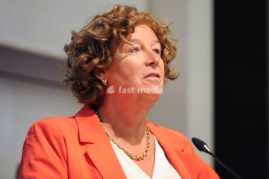 UGent Rector Petra De Sutter pictured during the Introductory lecture for the Political Science Course by Professors Devos and Bouteca, Tuesday 6 October 2026, in UGent