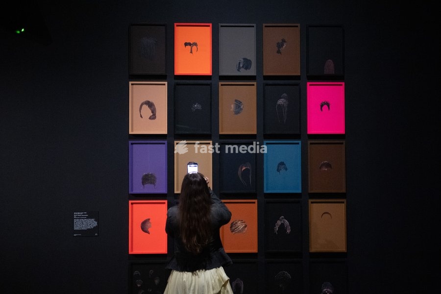 Visitors view 'Black Female Hairstyles' by Sonia Boyce at a Photocall for 'The 90s: Art And Fashion' which runs from 8th October 2026 - 14th February 2027 at TATE Britain in London, England, UK on Tuesday 6 October, 2026