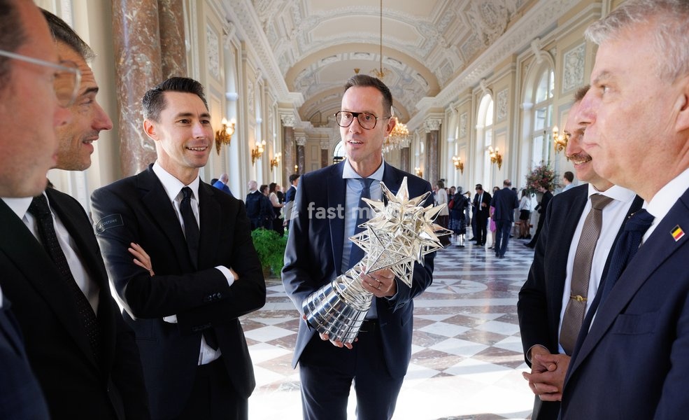 Minister for Consumer Protection, Social Fraud and Equal Opportunities Rob Beenders pictured during a royal meeting with the top Belgian athletes who have distinguished themselves over the past two years, at Laken Royal Castle, on Tuesday 6 October 2026. This concerns athletes who won a medal at a…