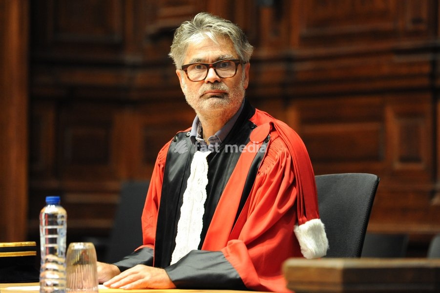 public prosecutor Bjorn Backx pictured during the jury selection session for the assize trial of S. Singh (66), who is accused of the manslaughter of Darshan Singh (42) of Weelde (Ravels), at the Antwerp Assize Court, on Tuesday 6 October 2026. The victim disappeared in June 2018. His body was…