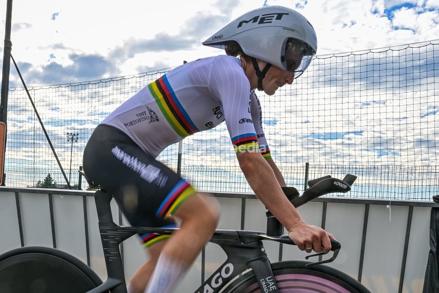 Italian Elisa Longo Borghini pictured during the time trial mixed relay elite race (44,2 km) at the cycling UEC Road European Championships, in Ljubljana, Slovenia Tuesday 6 October 2026. The UEC Road European Championships are taking place from 02 to 07 October in Ljubljana, Slovenia