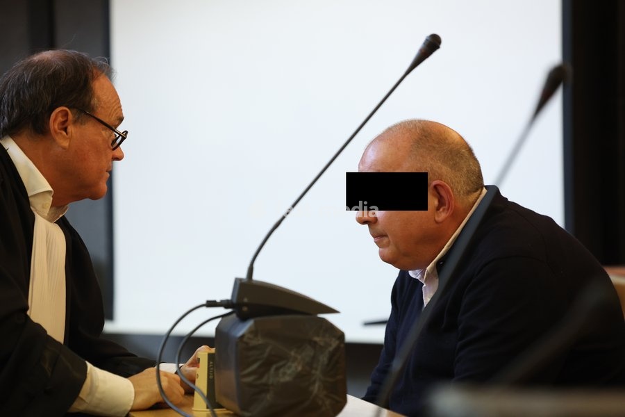 Nicolas Ullens de Schootens pictured at the verdict session of the assize trial of Nicolas Ullens de Schooten at the Assize Court of the Brabant Wallon province in Nivelles, Tuesday 6 October 2026. Ullens is accused of killing his step-mother, 70 year old Baroness Myriam 'Mimi' Ullens de Schooten…