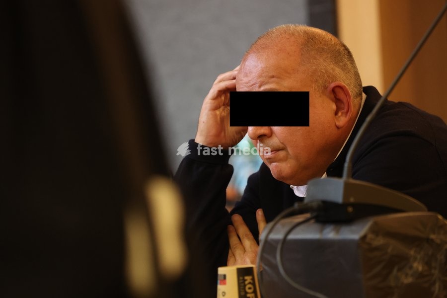 Nicolas Ullens de Schootens pictured at the verdict session of the assize trial of Nicolas Ullens de Schooten at the Assize Court of the Brabant Wallon province in Nivelles, Tuesday 6 October 2026. Ullens is accused of killing his step-mother, 70 year old Baroness Myriam 'Mimi' Ullens de Schooten…