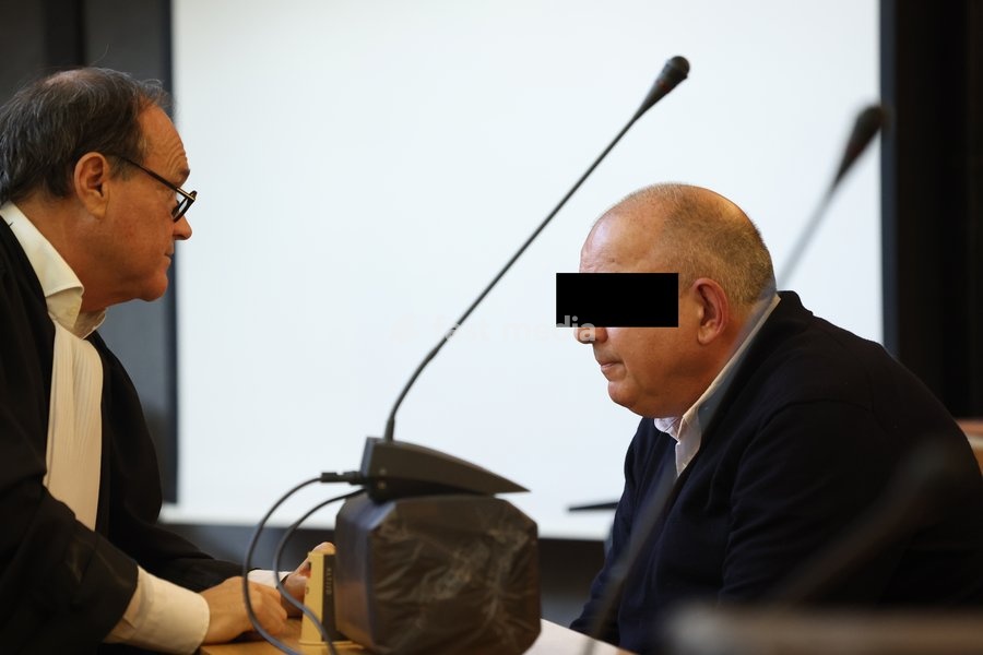Nicolas Ullens de Schootens pictured at the verdict session of the assize trial of Nicolas Ullens de Schooten at the Assize Court of the Brabant Wallon province in Nivelles, Tuesday 6 October 2026. Ullens is accused of killing his step-mother, 70 year old Baroness Myriam 'Mimi' Ullens de Schooten…