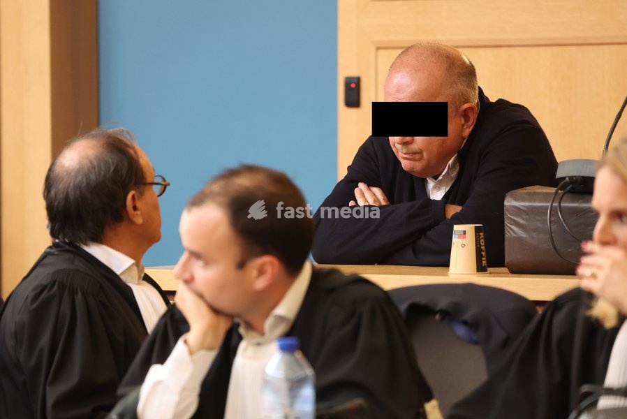Nicolas Ullens de Schootens pictured at the verdict session of the assize trial of Nicolas Ullens de Schooten at the Assize Court of the Brabant Wallon province in Nivelles, Tuesday 6 October 2026. Ullens is accused of killing his step-mother, 70 year old Baroness Myriam 'Mimi' Ullens de Schooten…