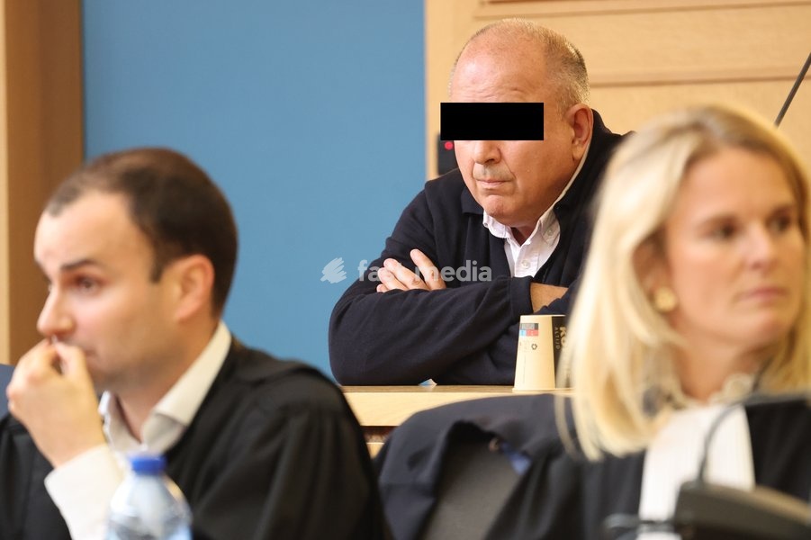 Nicolas Ullens de Schootens pictured at the verdict session of the assize trial of Nicolas Ullens de Schooten at the Assize Court of the Brabant Wallon province in Nivelles, Tuesday 6 October 2026. Ullens is accused of killing his step-mother, 70 year old Baroness Myriam 'Mimi' Ullens de Schooten…