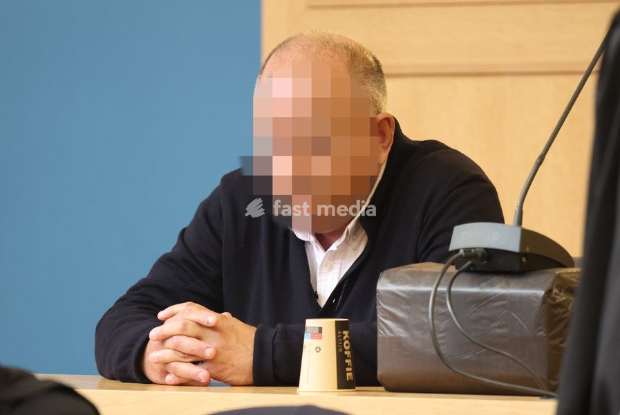 Nicolas Ullens de Schootens pictured at the verdict session of the assize trial of Nicolas Ullens de Schooten at the Assize Court of the Brabant Wallon province in Nivelles, Tuesday 6 October 2026. Ullens is accused of killing his step-mother, 70 year old Baroness Myriam 'Mimi' Ullens de Schooten…