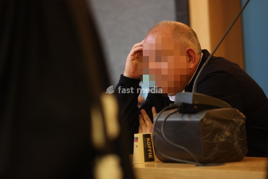 Nicolas Ullens de Schootens pictured at the verdict session of the assize trial of Nicolas Ullens de Schooten at the Assize Court of the Brabant Wallon province in Nivelles, Tuesday 6 October 2026. Ullens is accused of killing his step-mother, 70 year old Baroness Myriam 'Mimi' Ullens de Schooten…
