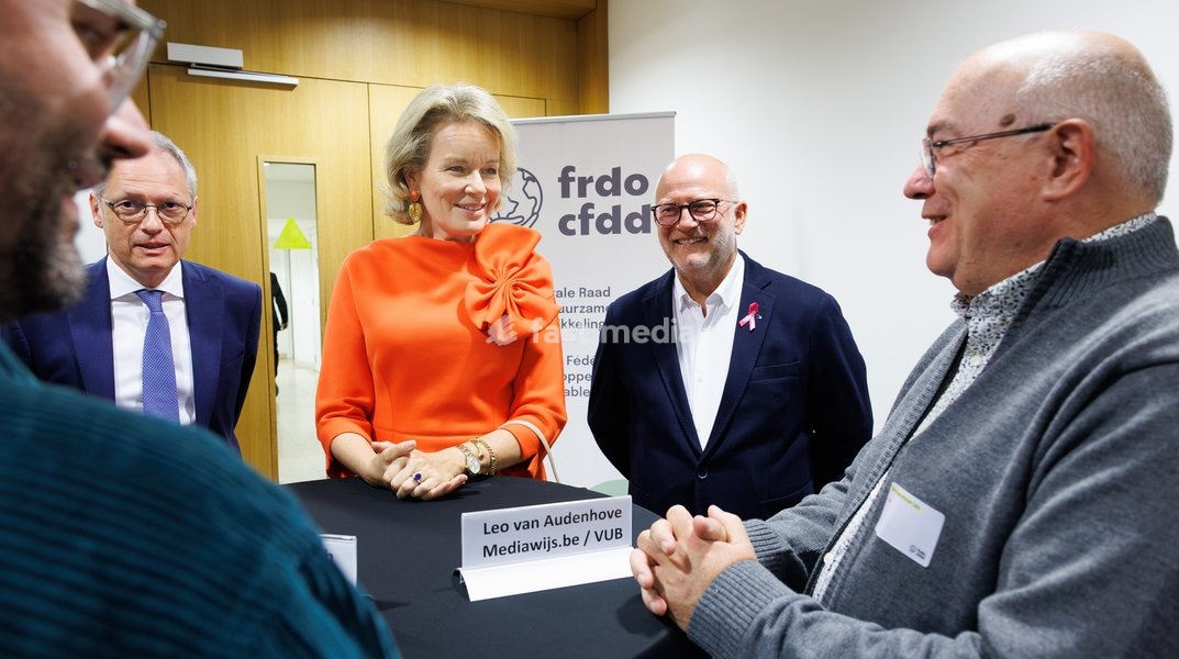 Queen Mathilde of Belgium pictured during the conference "AI in balance" organised by Federal Council for Sustainable Development, on Tuesday 6 October 2026 in Brussels. The conference program will feature presentations by various experts and multidisciplinary panel discussions on the societal,…
