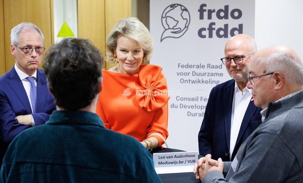 Queen Mathilde of Belgium pictured during the conference "AI in balance" organised by Federal Council for Sustainable Development, on Tuesday 6 October 2026 in Brussels. The conference program will feature presentations by various experts and multidisciplinary panel discussions on the societal,…