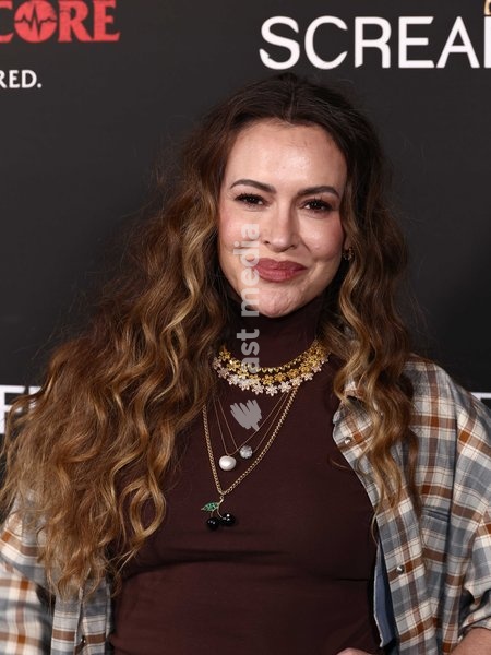 Alyssa Milano at the 26th Annual Screamfest Horror Film Festival - Opening Night - World Premiere Of Jeremy Weiss' 'The Night Driver' held at TCL Chinese 6 Theatres at Ovation Hollywood on October 6, 2026 in Hollywood, Los Angeles, California, United States