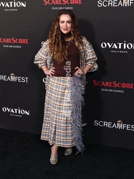 Alyssa Milano at the 26th Annual Screamfest Horror Film Festival - Opening Night - World Premiere Of Jeremy Weiss' 'The Night Driver' held at TCL Chinese 6 Theatres at Ovation Hollywood on October 6, 2026 in Hollywood, Los Angeles, California, United States