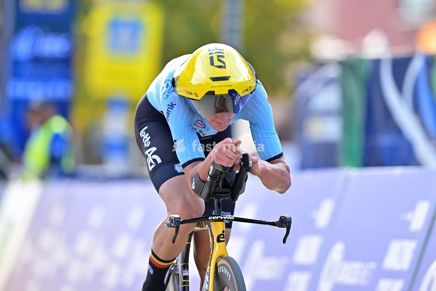 Belgium's Aldo Taillieu pictured in action during the Men U23 Individual Time Trial race (22km) at the cycling UEC Road European Championships, in Ljubljana, Slovenia, on Wednesday 7 October 2026. The UEC Road European Championships are taking place from 02 to 07 October in Ljubljana, Slovenia